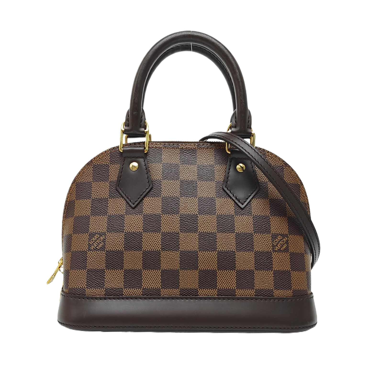 ALMA BB Damier Ebene Coated Canvas Brown