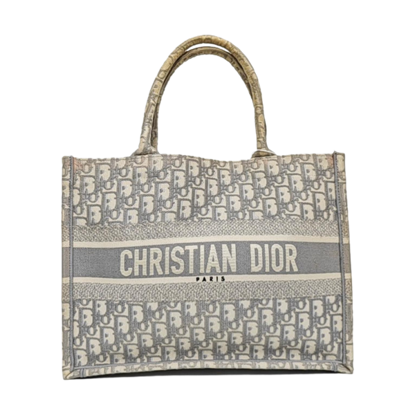 Book Tote Medium Oblique Canvas Gray