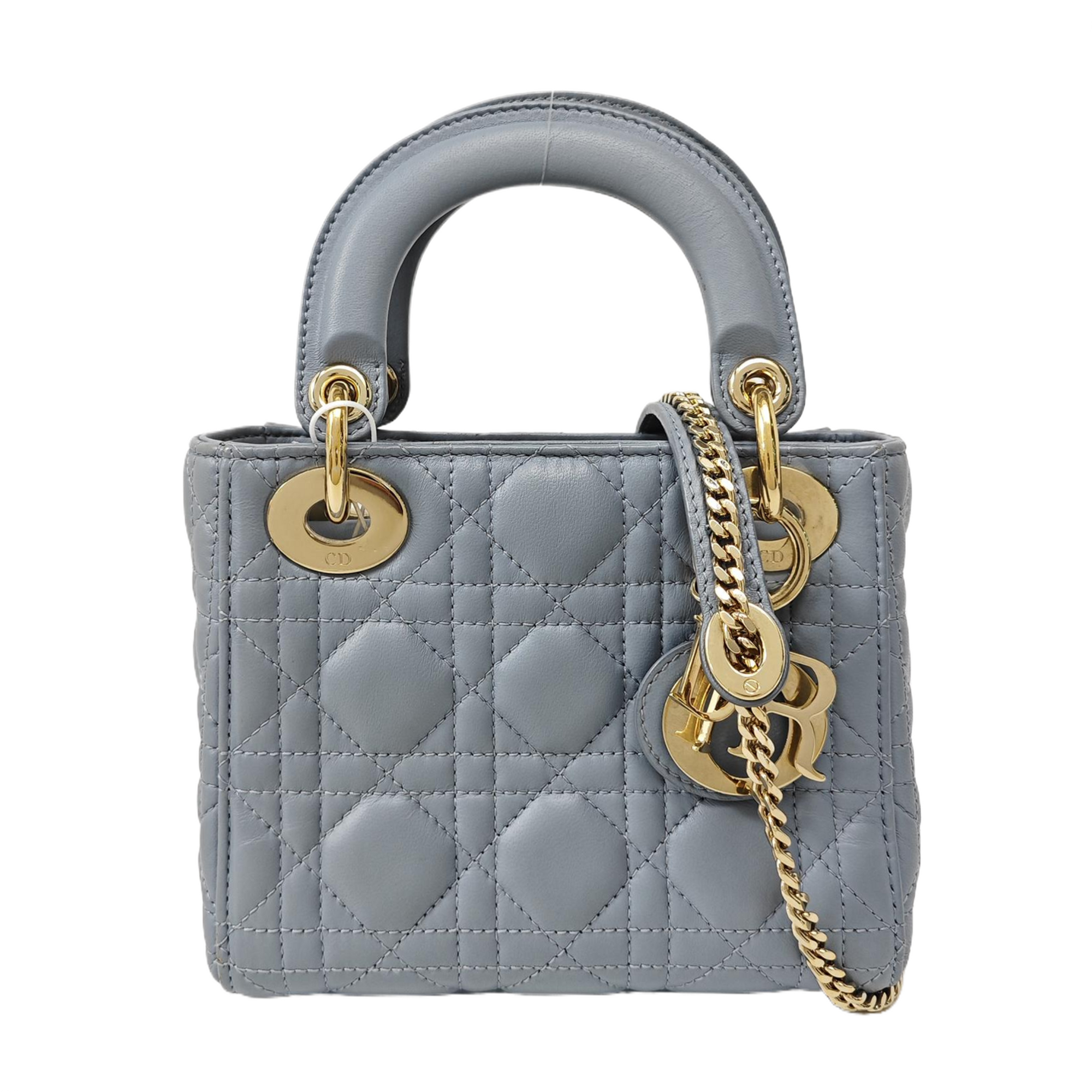Lady Dior Mini Cannage Lambskin Blue