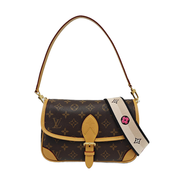 DIANE Monogram Coated Canvas Brown