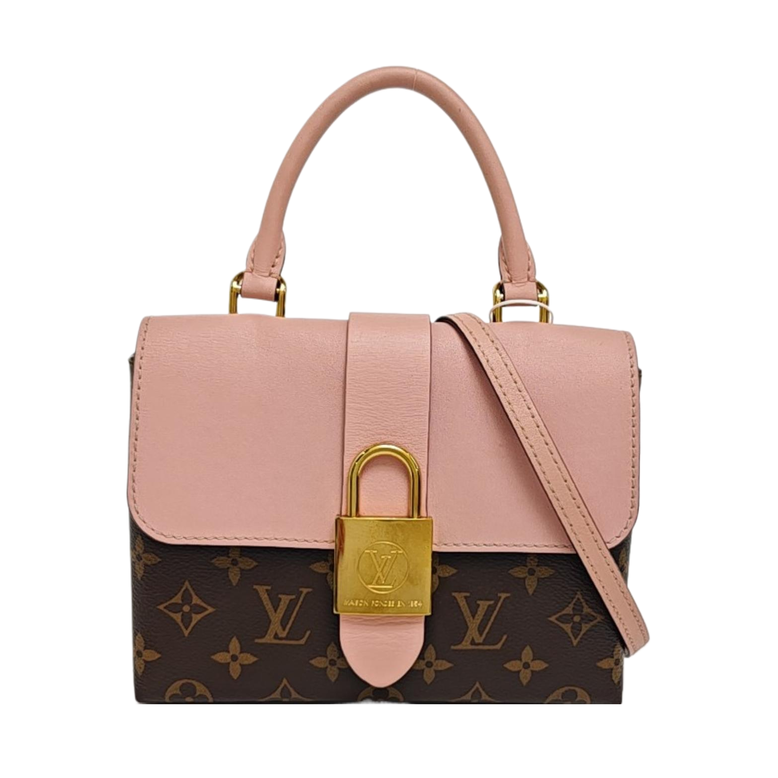LOCKY BB Monogram Coated Canvas Pink