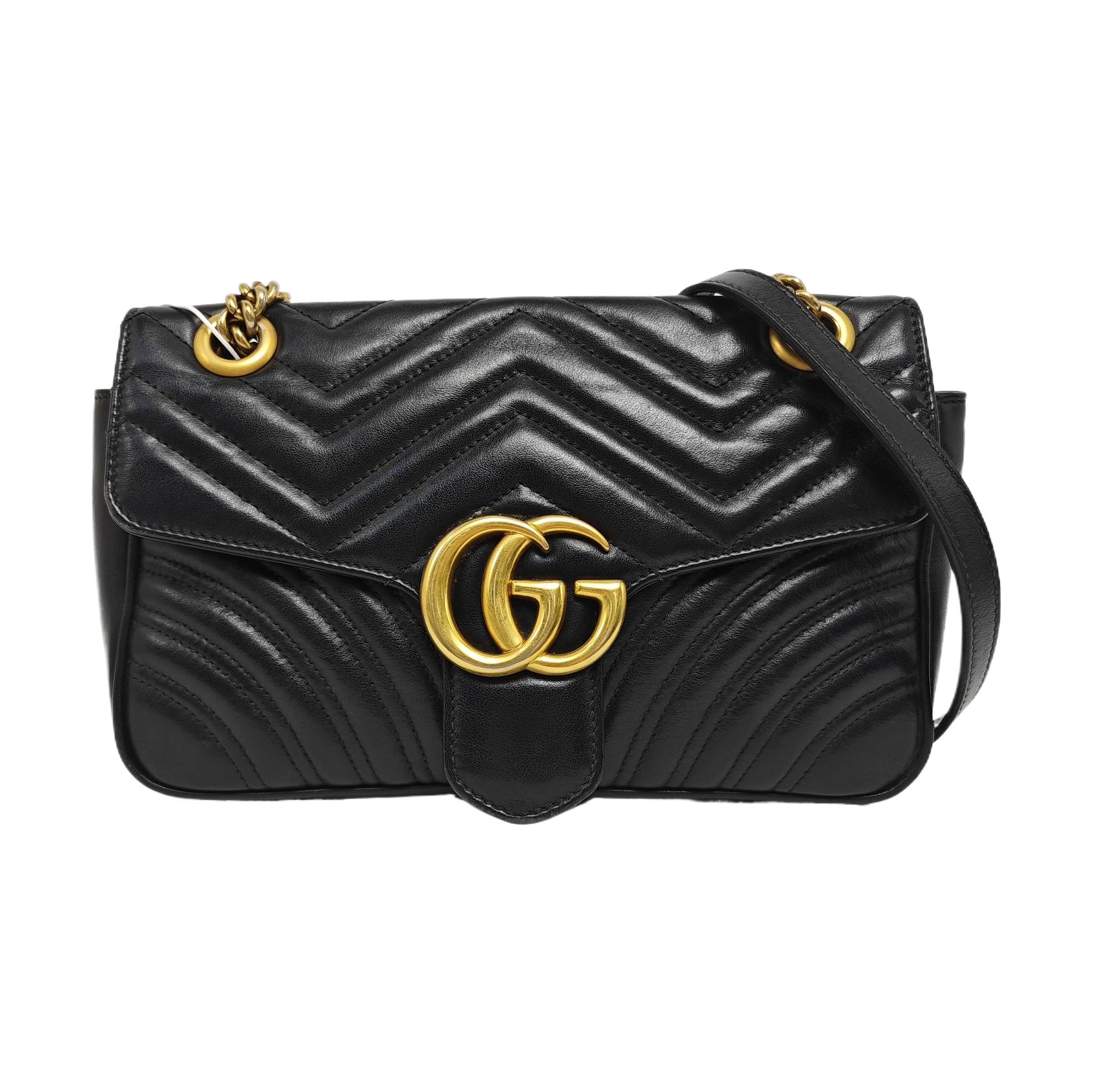 GG Marmont Medium Quilted Calfskin Black