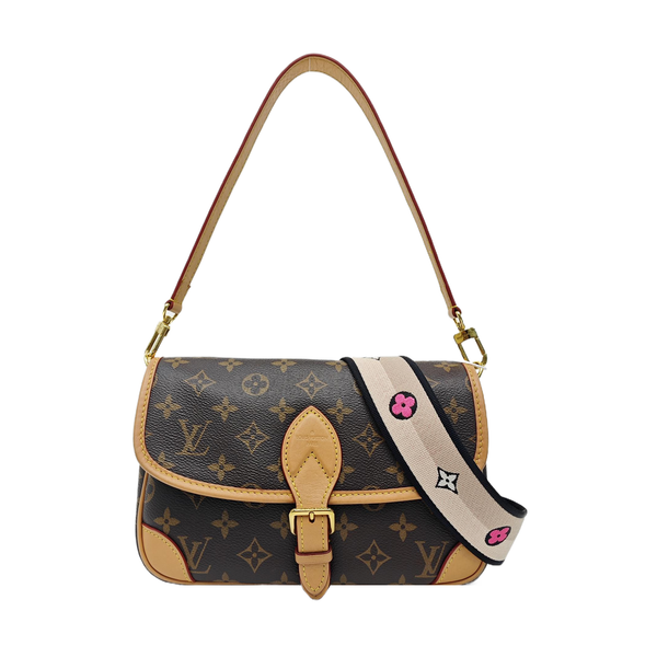 DIANE Monogram Coated Canvas Brown