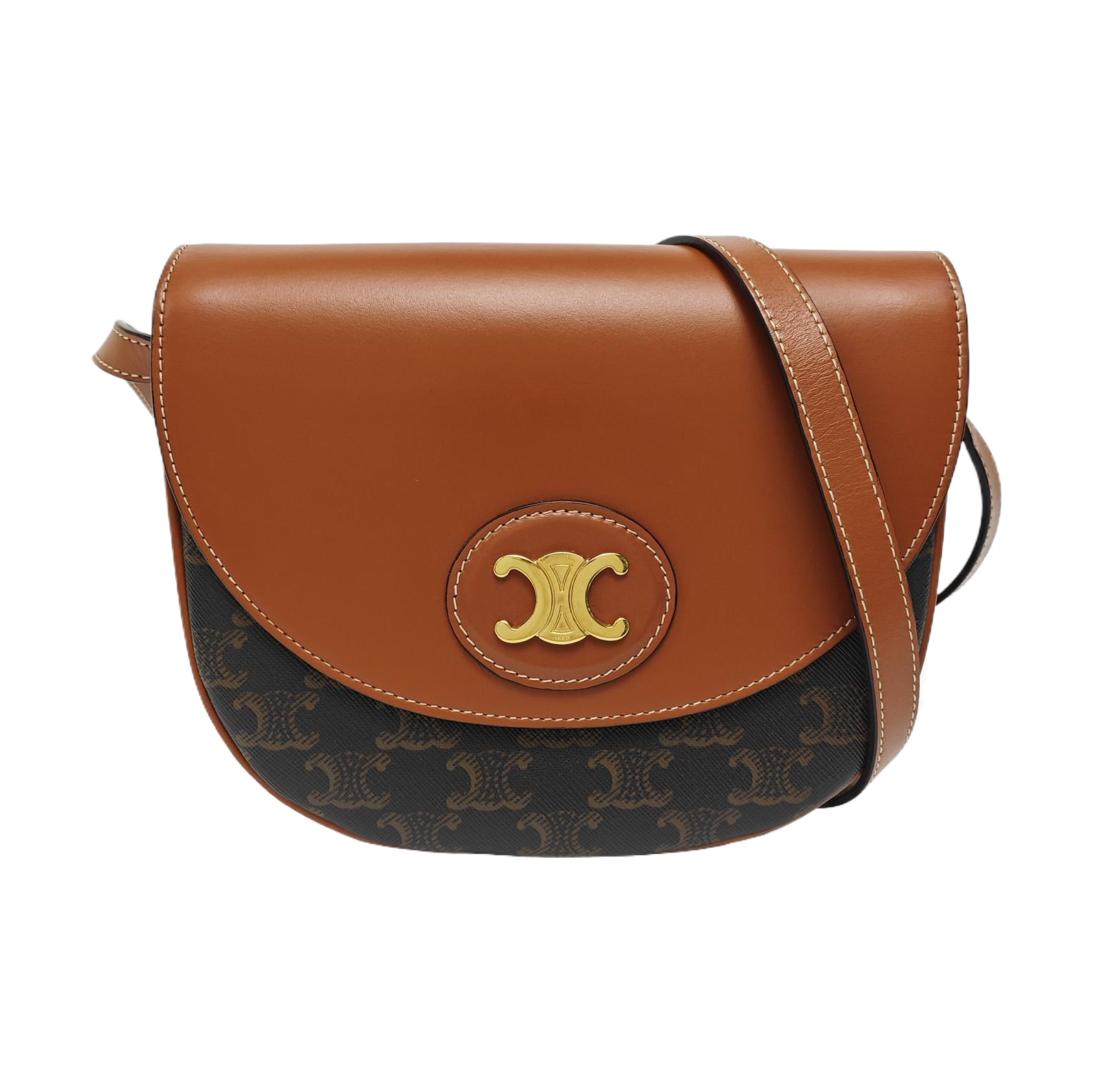 TEEN BESACE TRIOMPHE Small Coated Canvas Brown