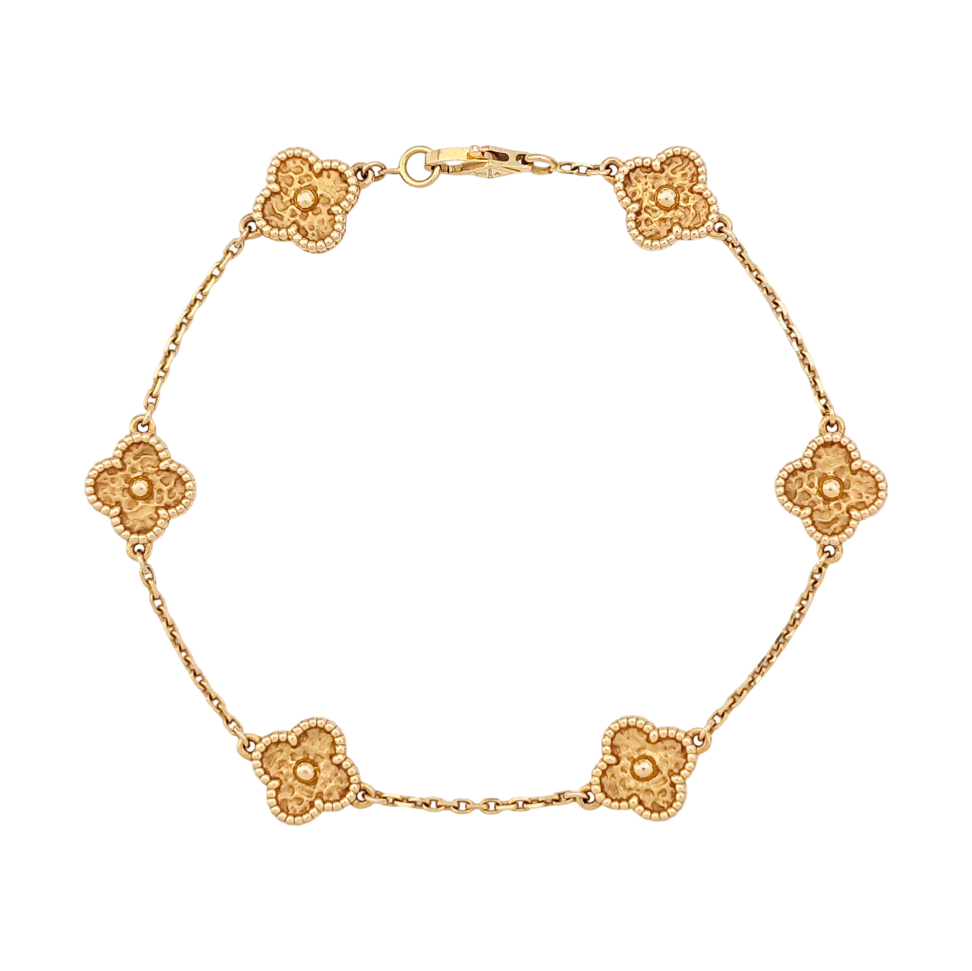 Sweet Alhambra 18k Rose Gold Bracelet