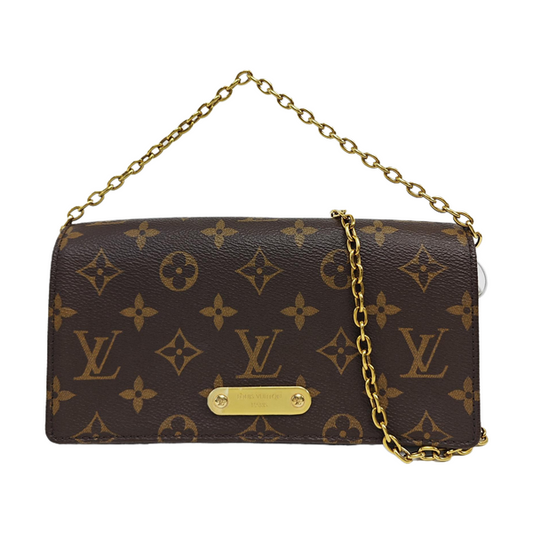 Lily Monogram Coated Canvas Brown