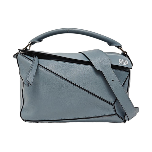 Puzzle Medium Calfskin Blue