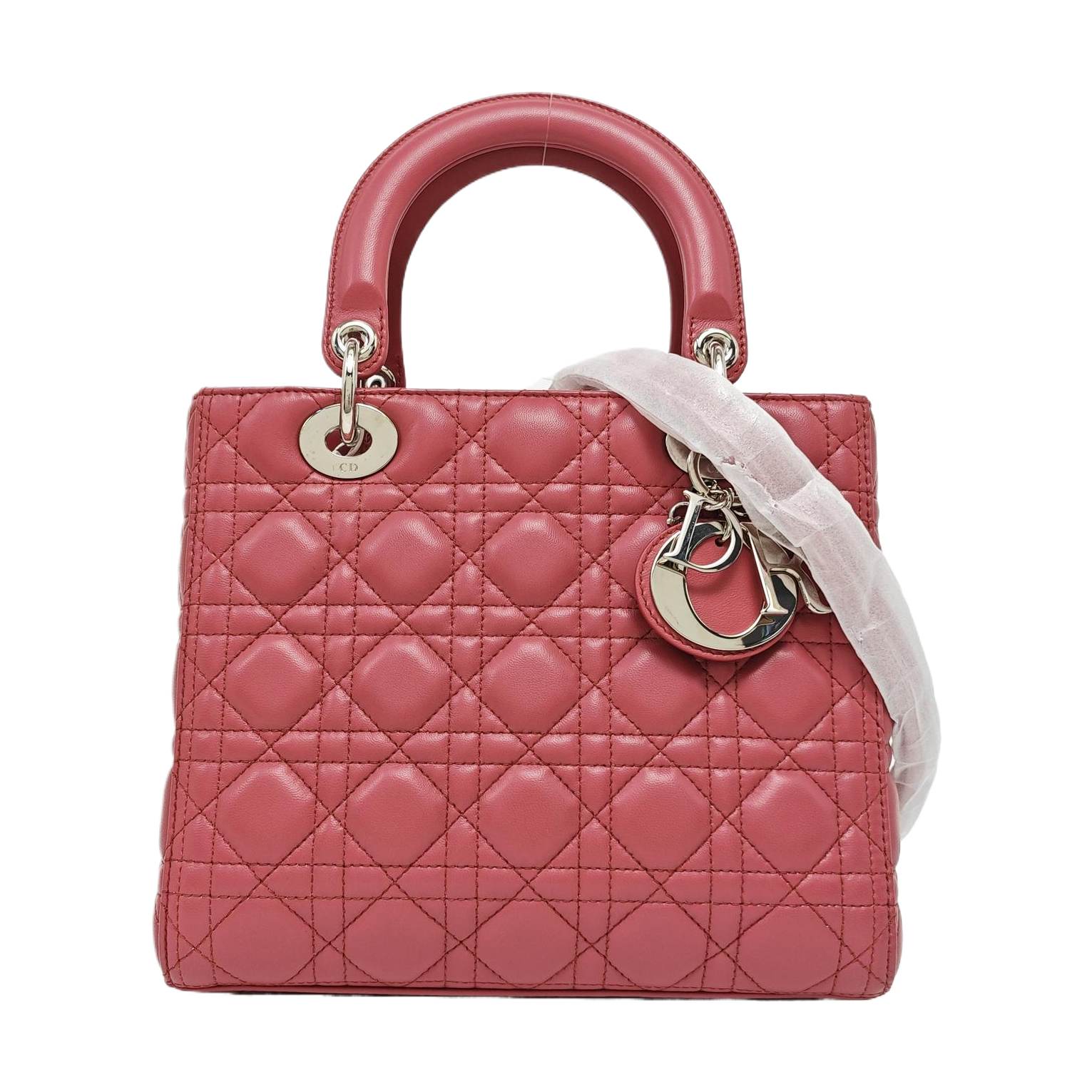 Lady Dior Medium Cannage Lambskin Red