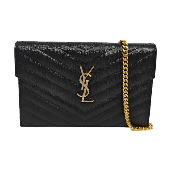 MONOGRAM WOC Chevron Calfskin Black