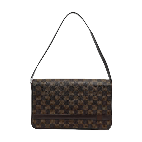 TRIBECA Damier Ebene Coated Canvas Brown