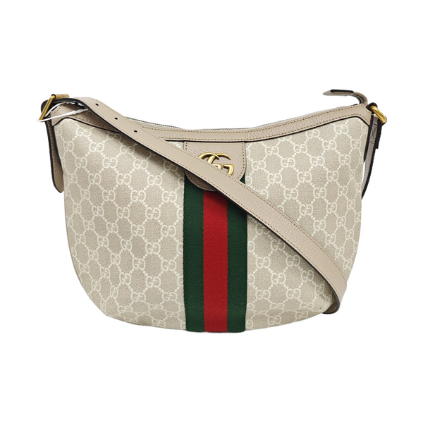 Authenticated pre-owned  Ophidia Small Monogram Coated Canvas Beige - Shoulder Bag at Looply