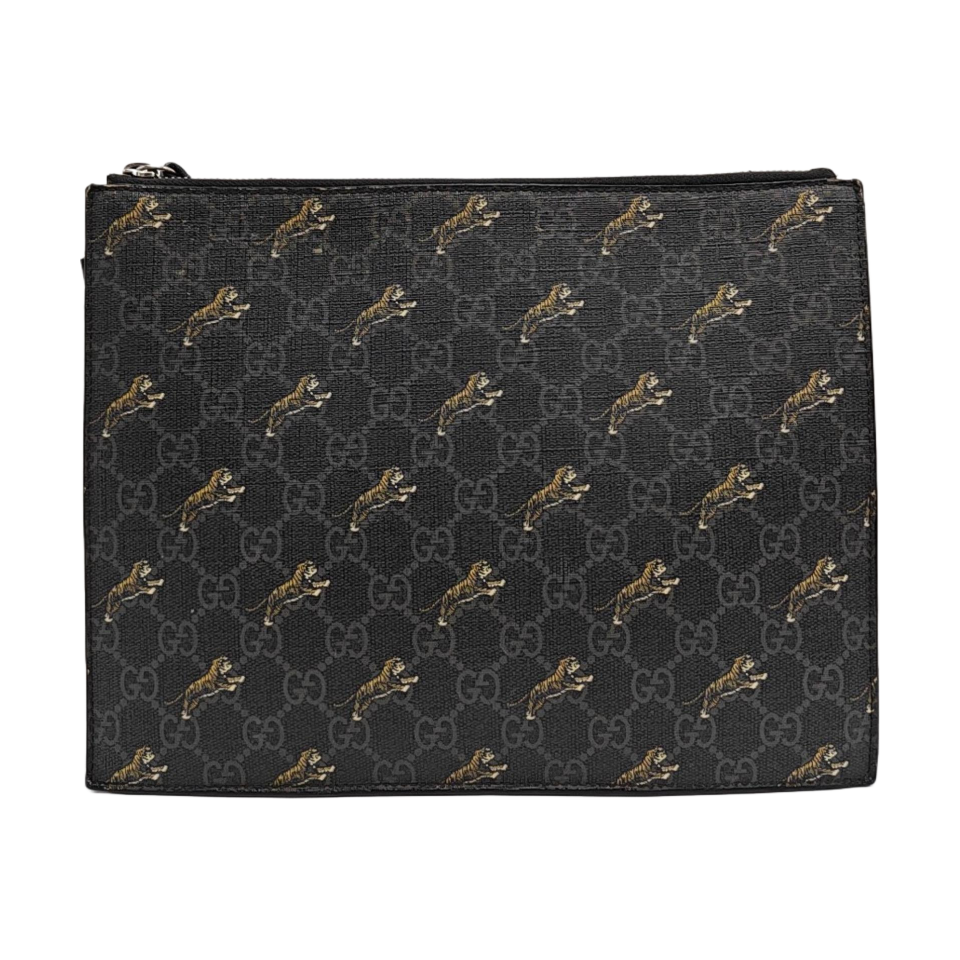 GG Supreme Monogram Coated Canvas Black
