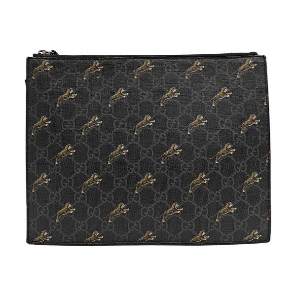 GG Supreme Monogram Coated Canvas Black