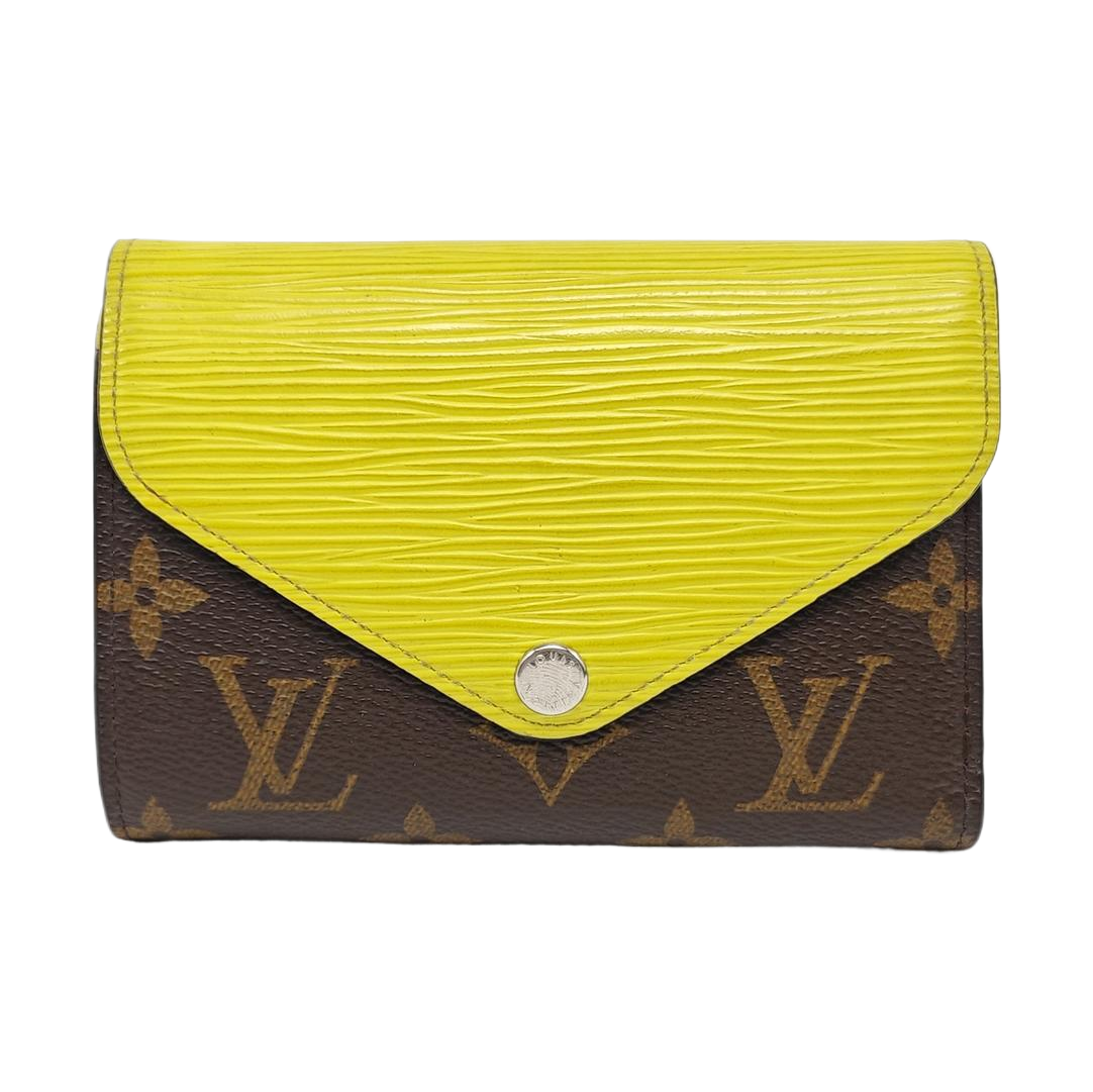 Monogram Coated Canvas Wallet Yellow