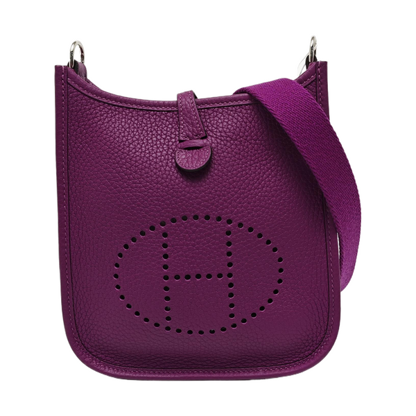 Authenticated pre-owned  Evelyne TPM Clemence Purple - Shoulder Bag at Looply