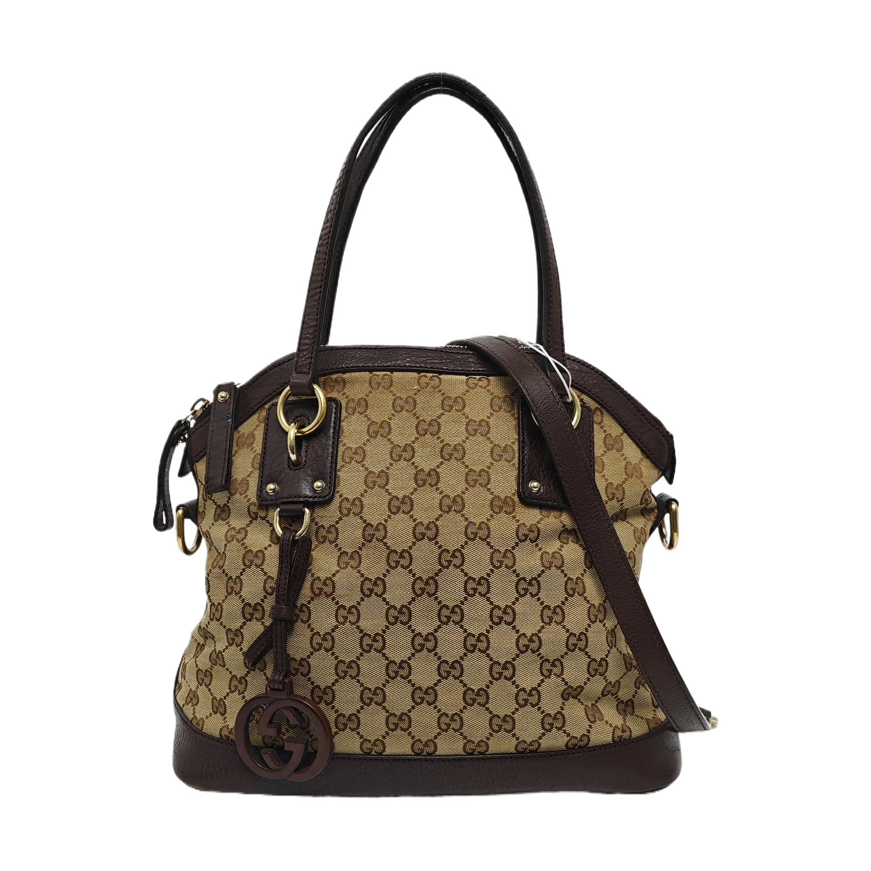 Monogram Canvas Tote Bag Brown
