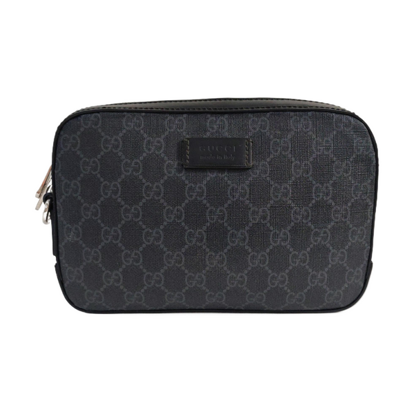 GG Supreme Small Monogram Coated Canvas Black
