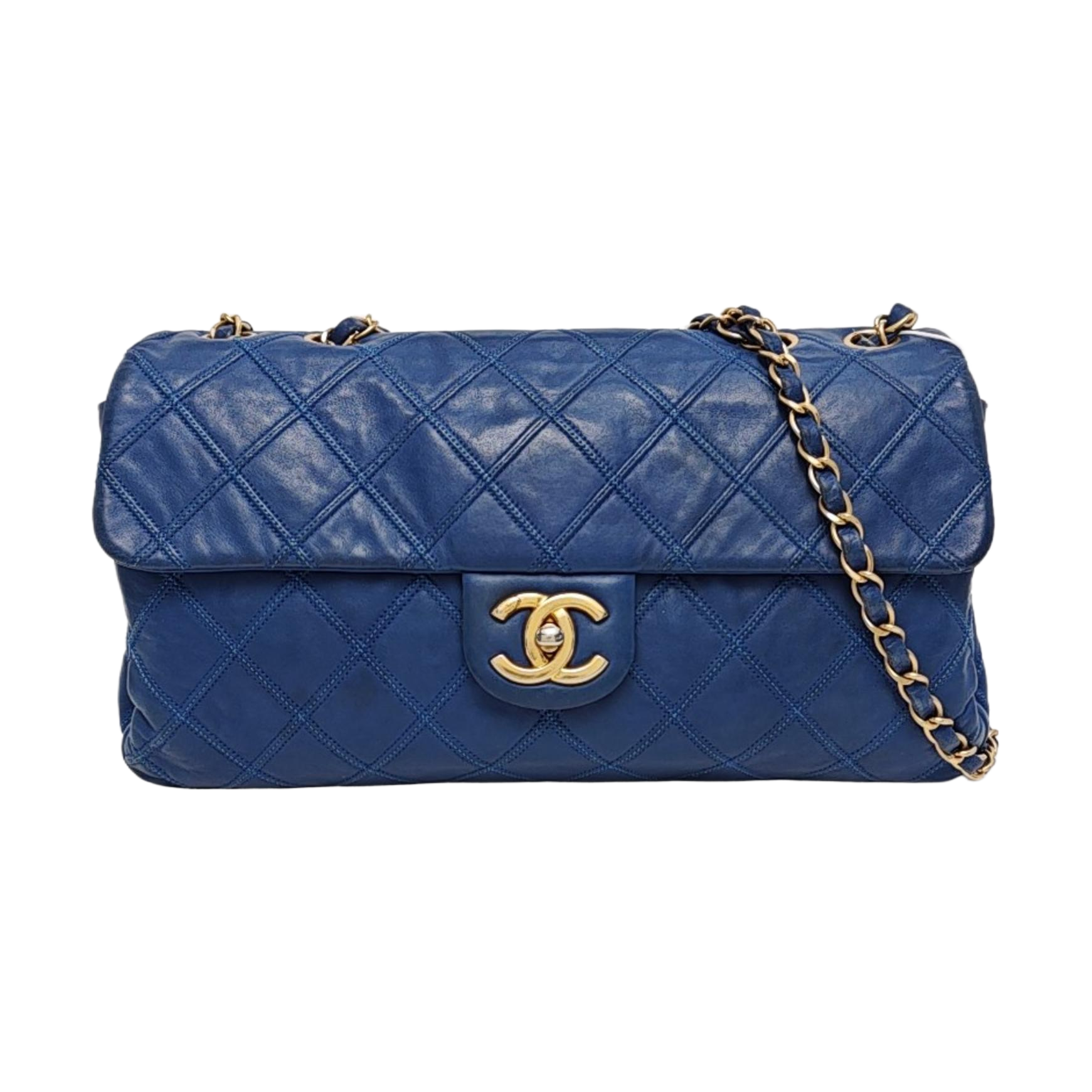 Quilted Calfskin Blue
