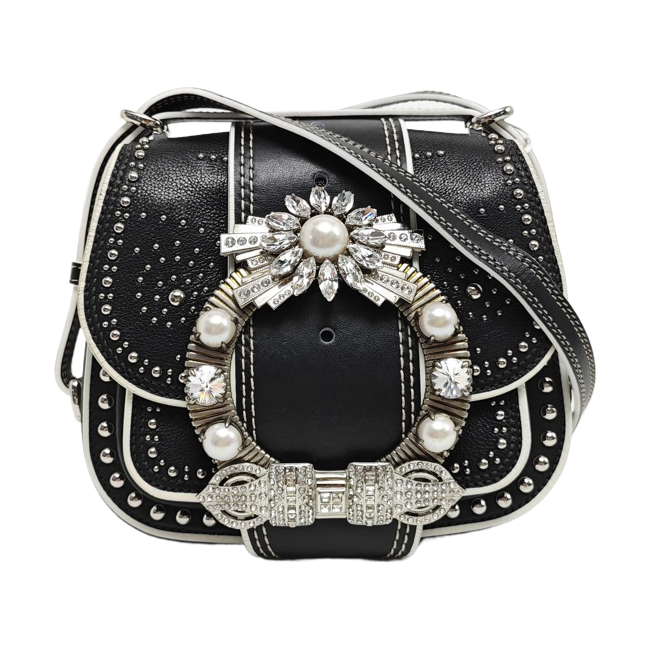 Miu Lady Calfskin Black