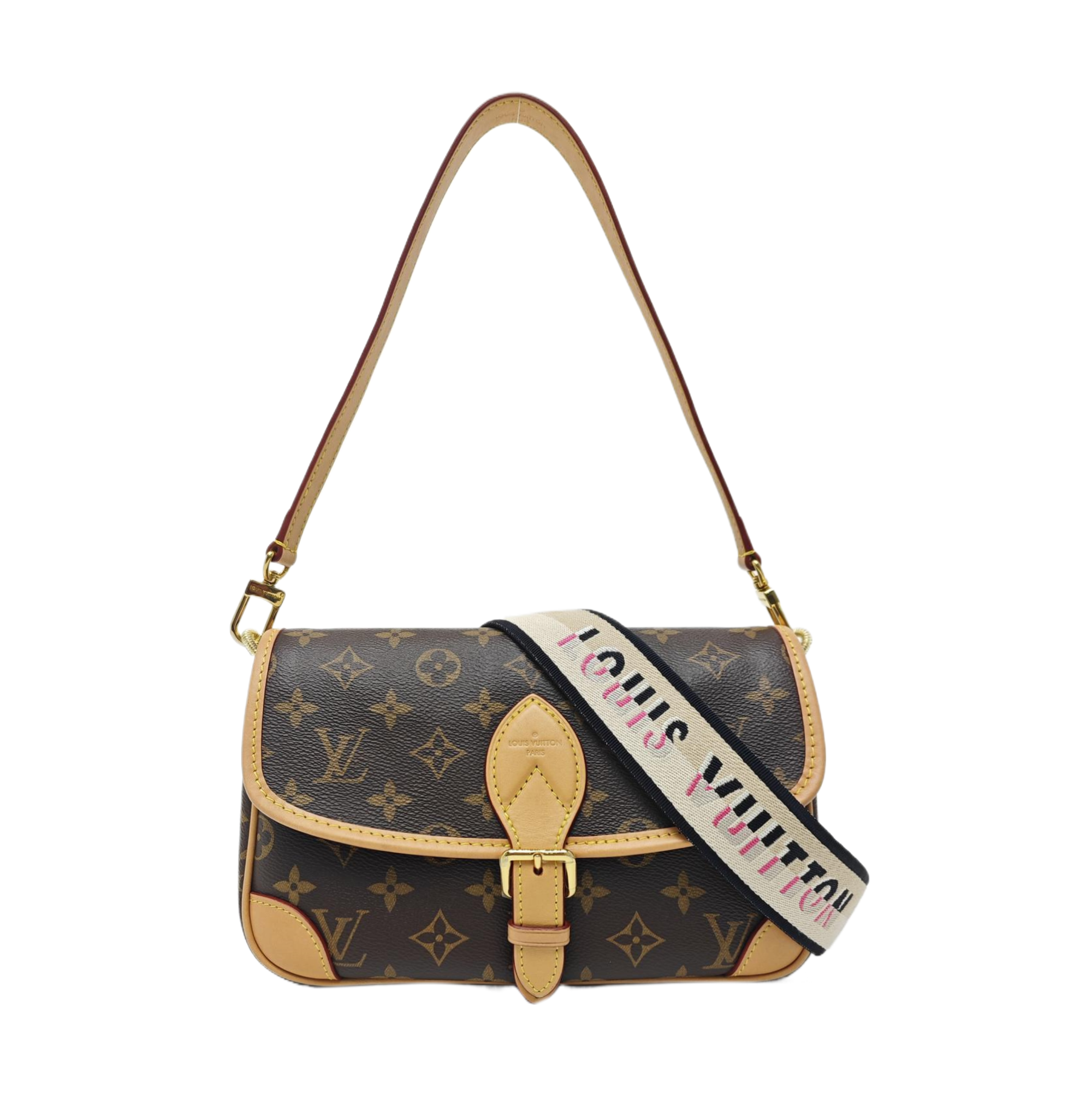DIANE Monogram Coated Canvas Brown