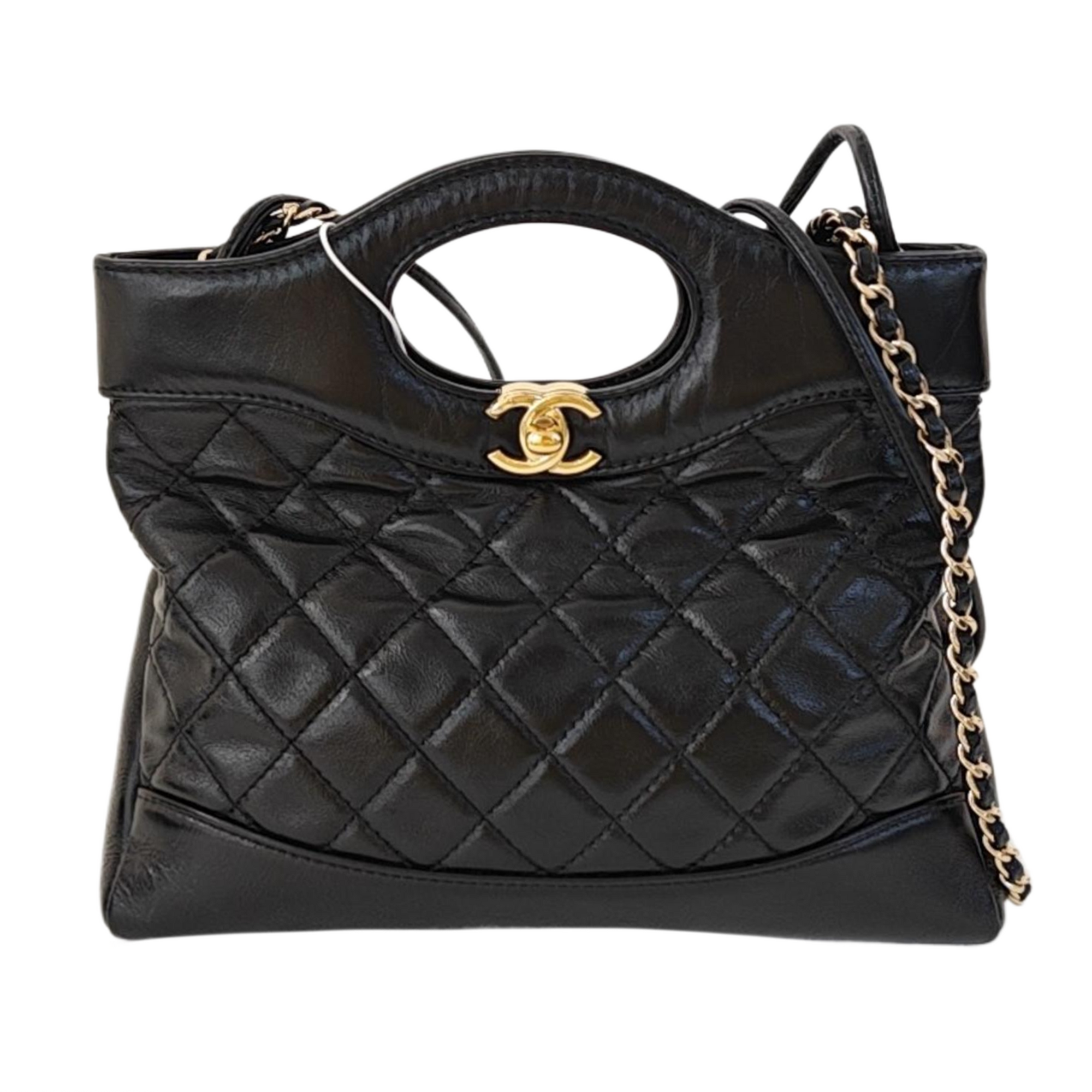CHANEL 31 Mini Quilted Calfskin Black