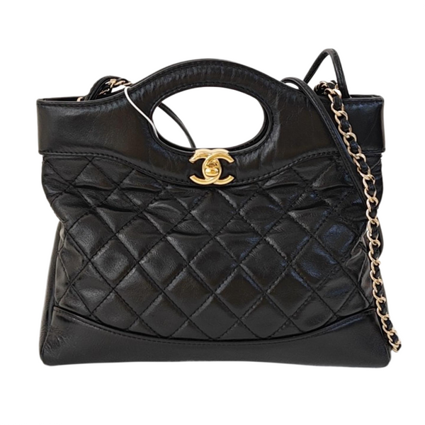 CHANEL 31 Mini Quilted Calfskin Black
