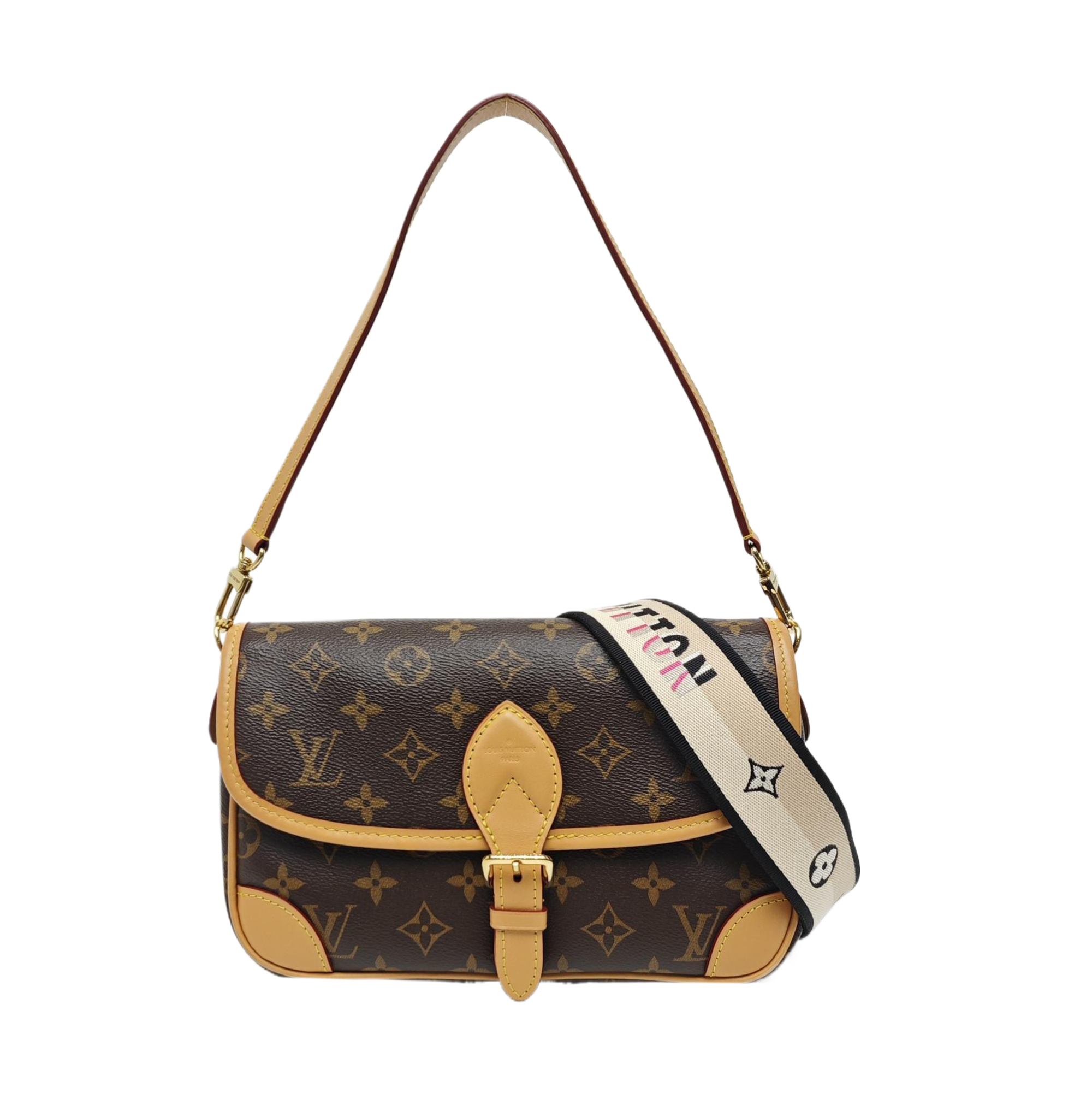 DIANE Monogram Coated Canvas Brown