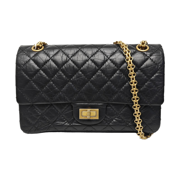 2.55 225 (small) Quilted Calfskin Black