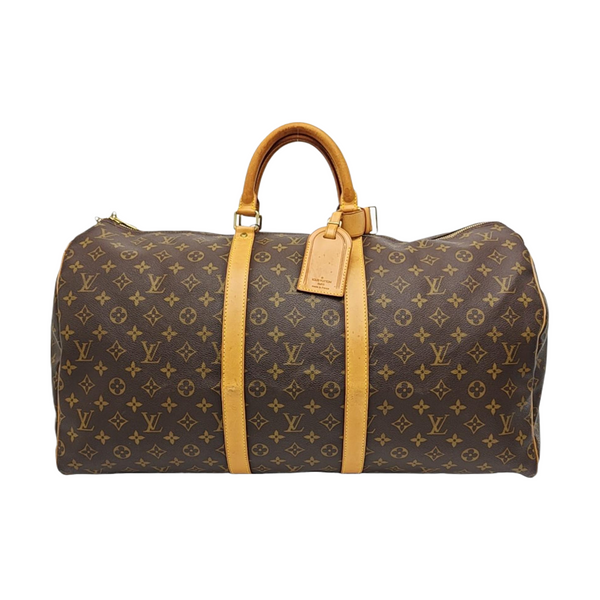 SAC SOUPLE 55 Monogram Coated Canvas Brown