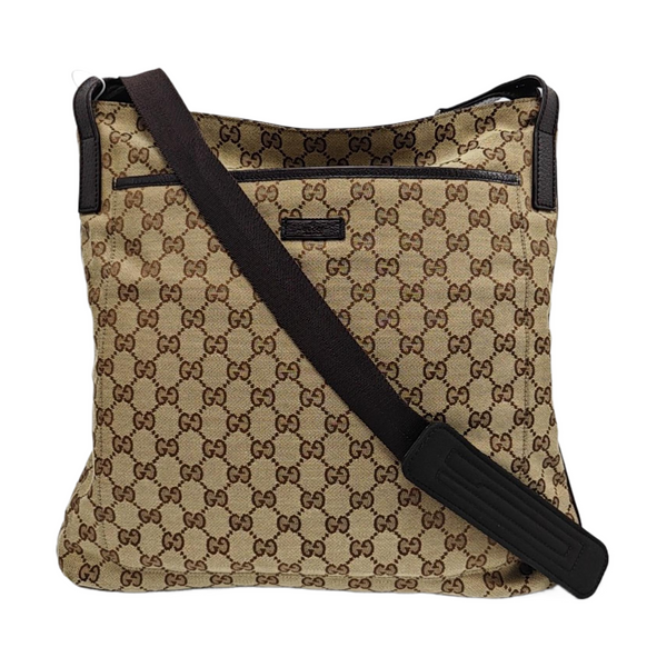 Monogram Canvas Shoulder Bag Beige