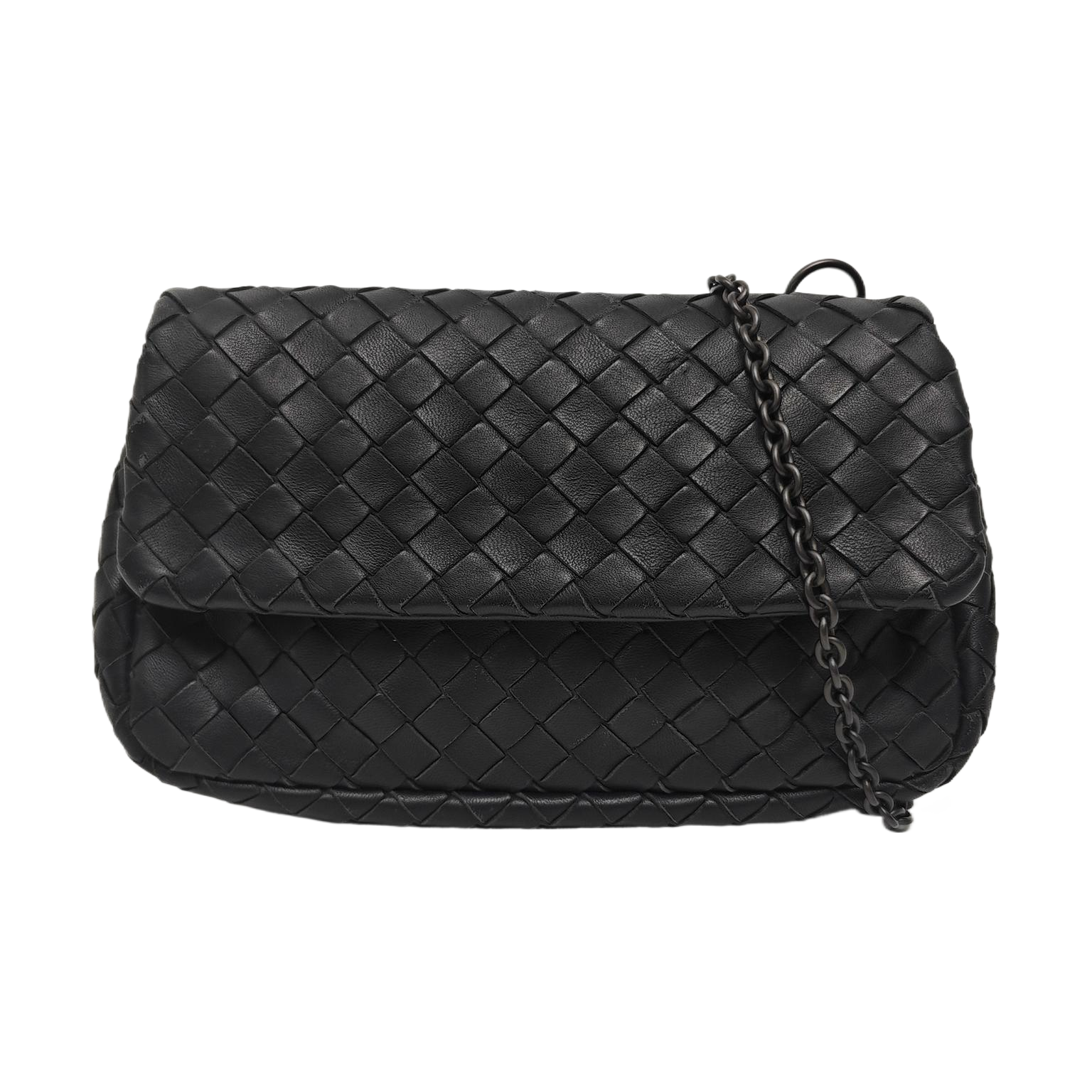 Bolso Messenger Mini de Piel de Cordero Negro