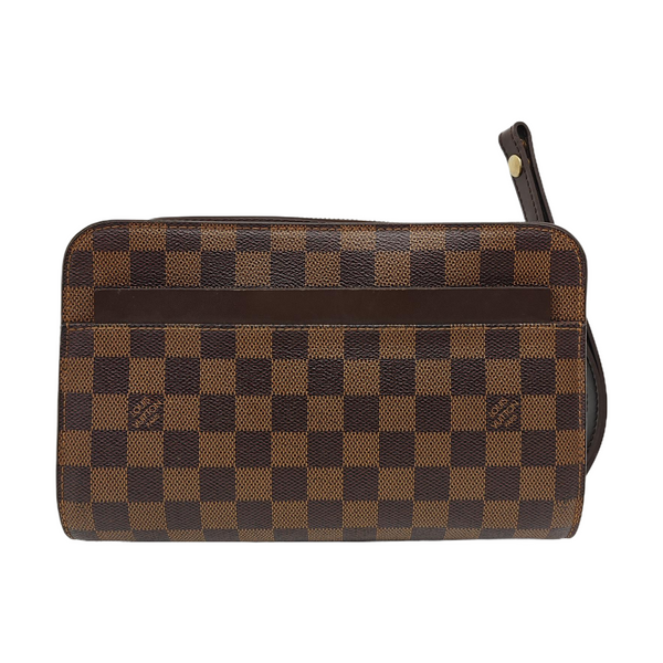 SAINT LOUIS Damier Ebene Coated Canvas Brown