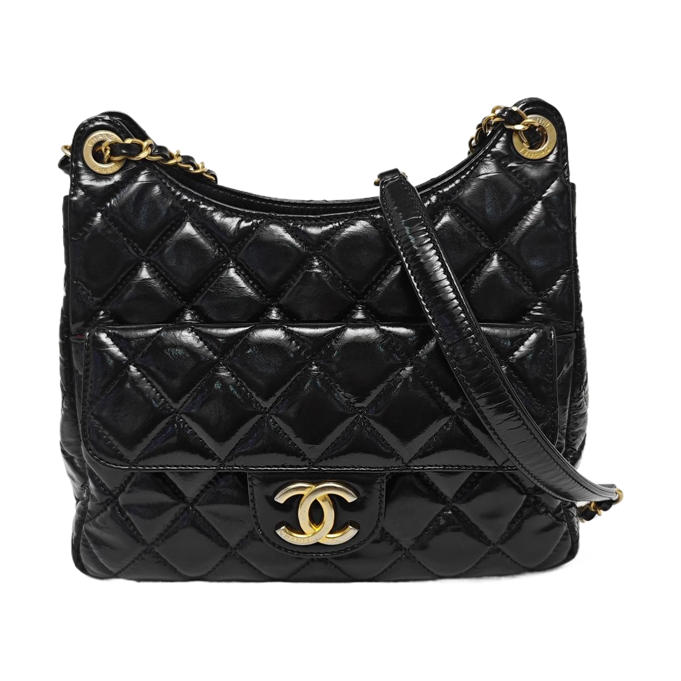 23C HOBO Medium Quilted Calfskin Black