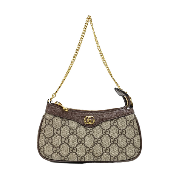 Ophidia Mini Monogram Coated Canvas Beige