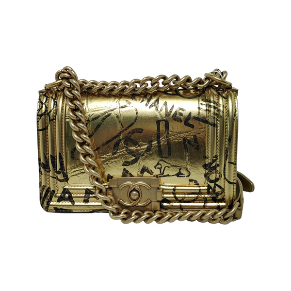 BOY CHANEL Small Calfskin Gold