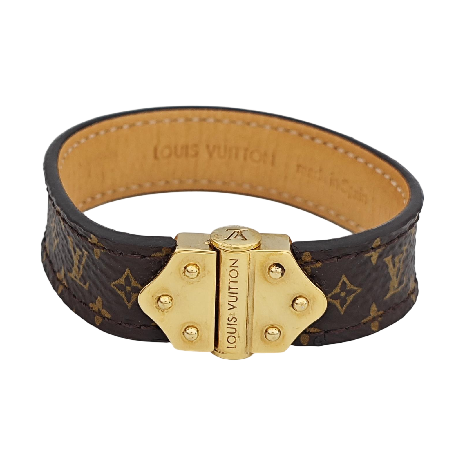 SPIRIT NANO MONOGRAM Metal Brown Bangle