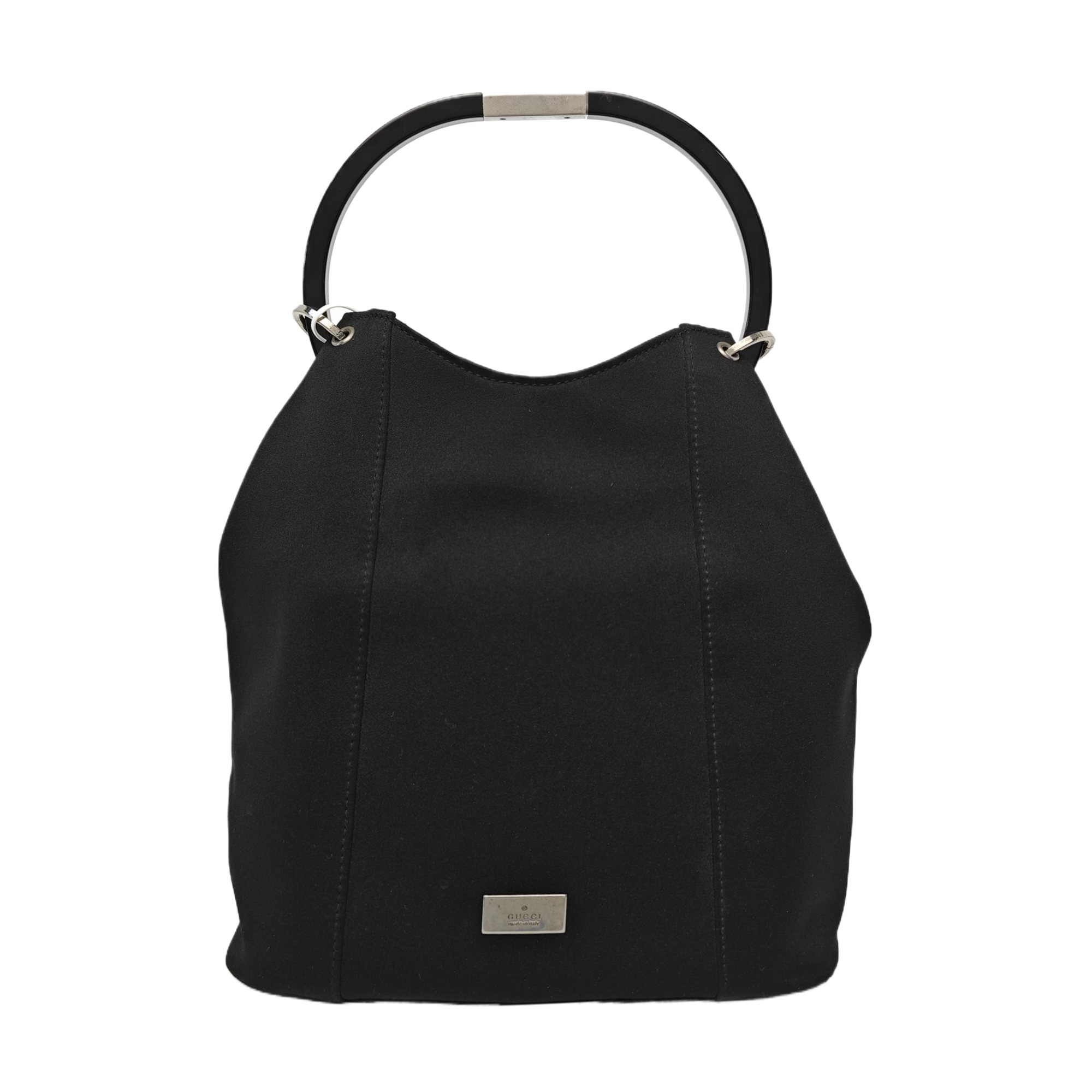 Fabric Top Handle Bag Black