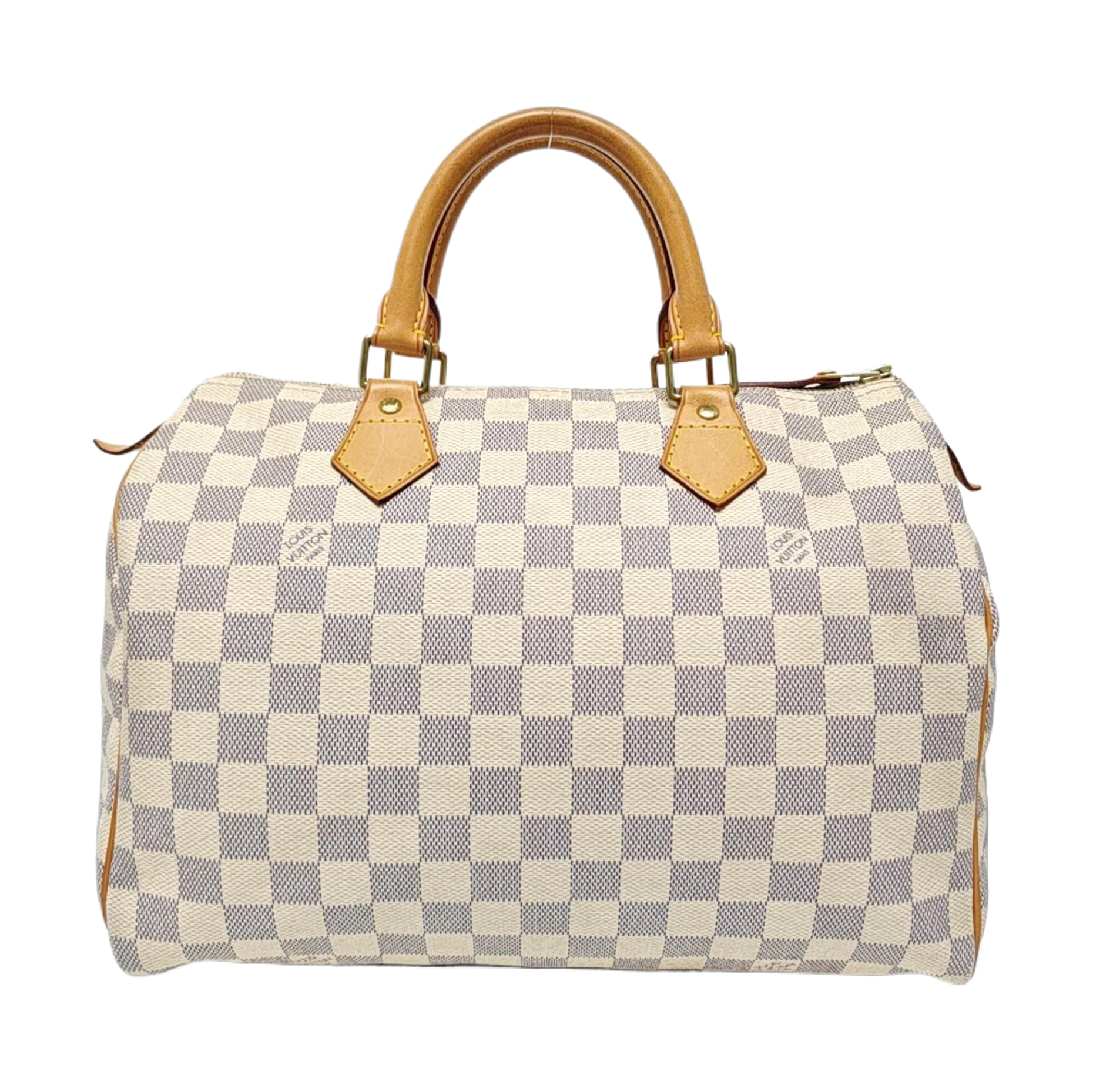 SPEEDY 30 Damier Azur Coated Canvas White