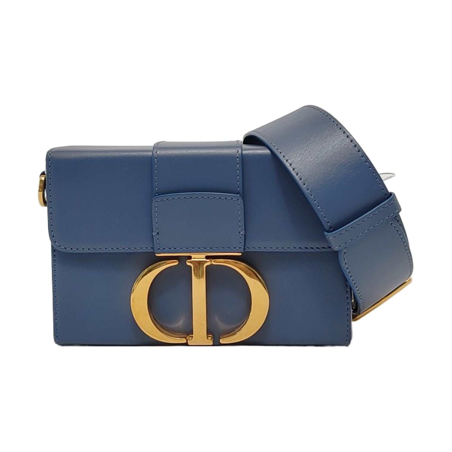 Authenticated pre-owned  30 Montaigne Calfskin Blue - Shoulder Bag at Looply