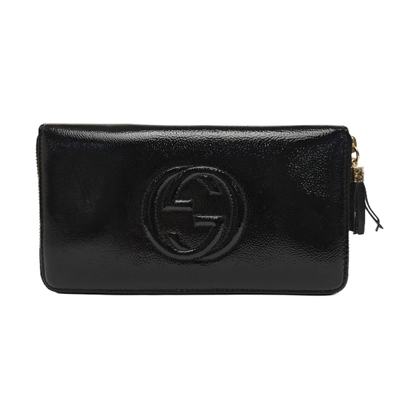 Soho Patent Leather Blue Wallet