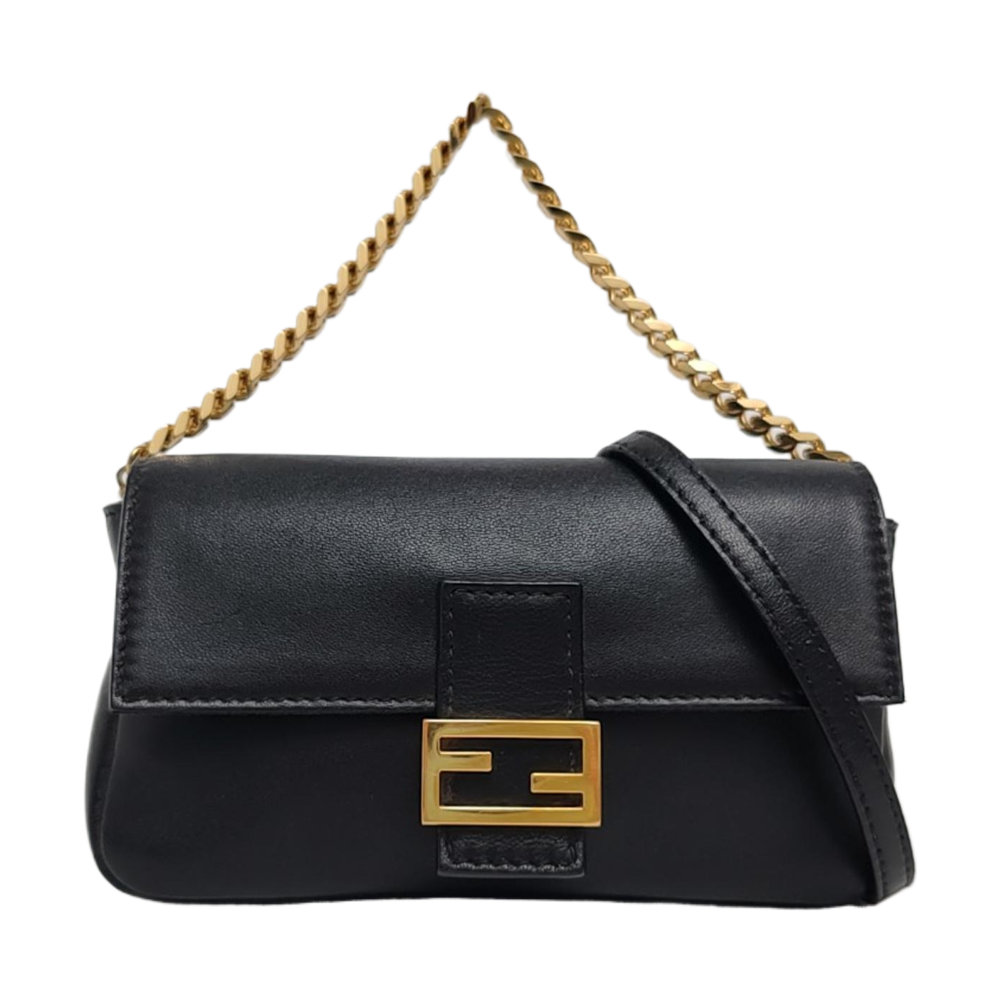 Authenticated pre-owned  Baguette Calfskin Black - Shoulder Bag at Looply