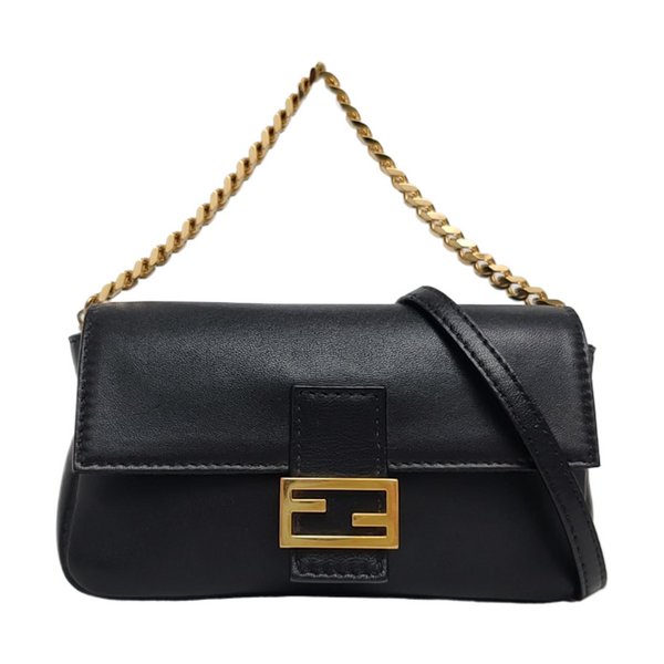 Authenticated pre-owned  Baguette Calfskin Black - Shoulder Bag at Looply