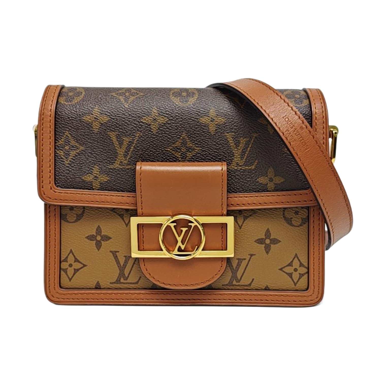 DAUPHINE Mini Monogram Coated Canvas Brown