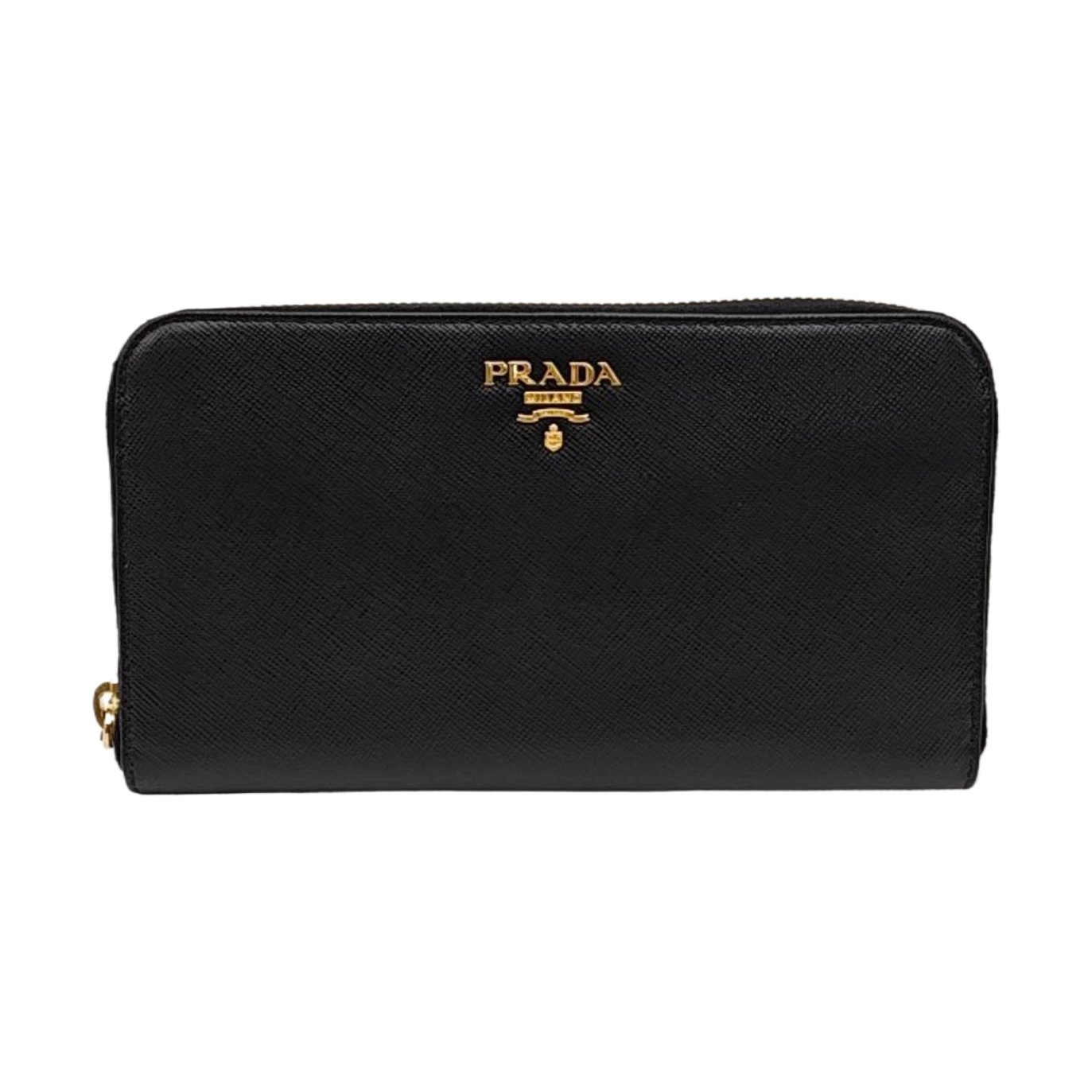 Zippy Wallet Saffiano Calfskin Black Wallet