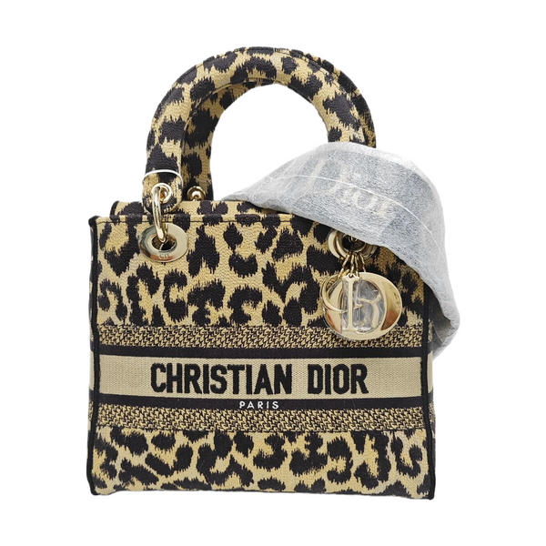 Lady Dior Medium Fabric Beige