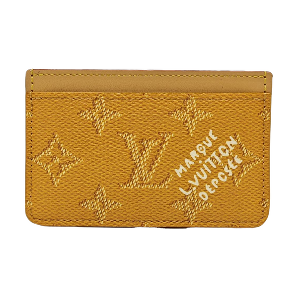 ENVELOPPE Coated Canvas Yellow Card Holder