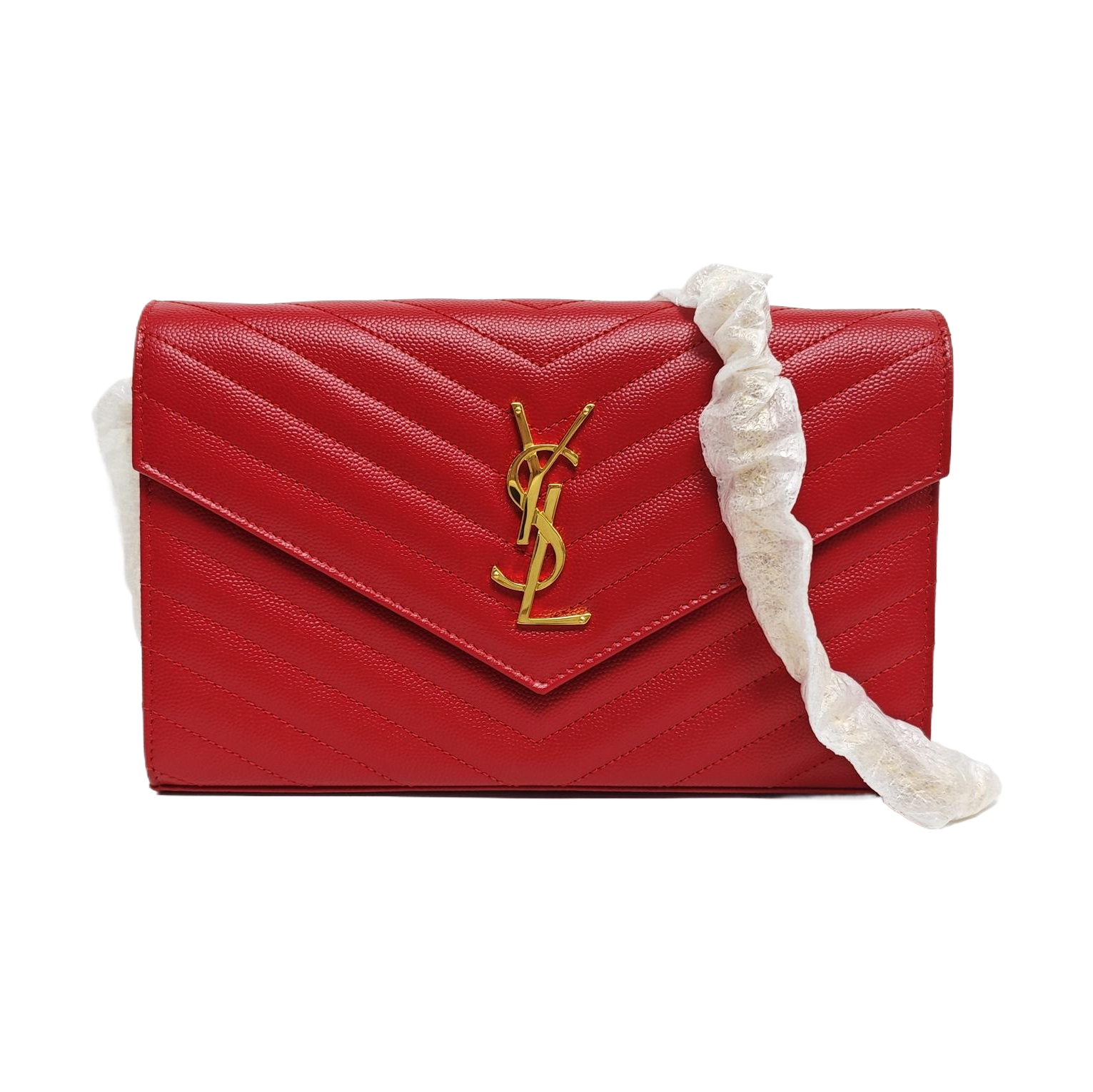 MONOGRAM Medium Chevron Calfskin Red