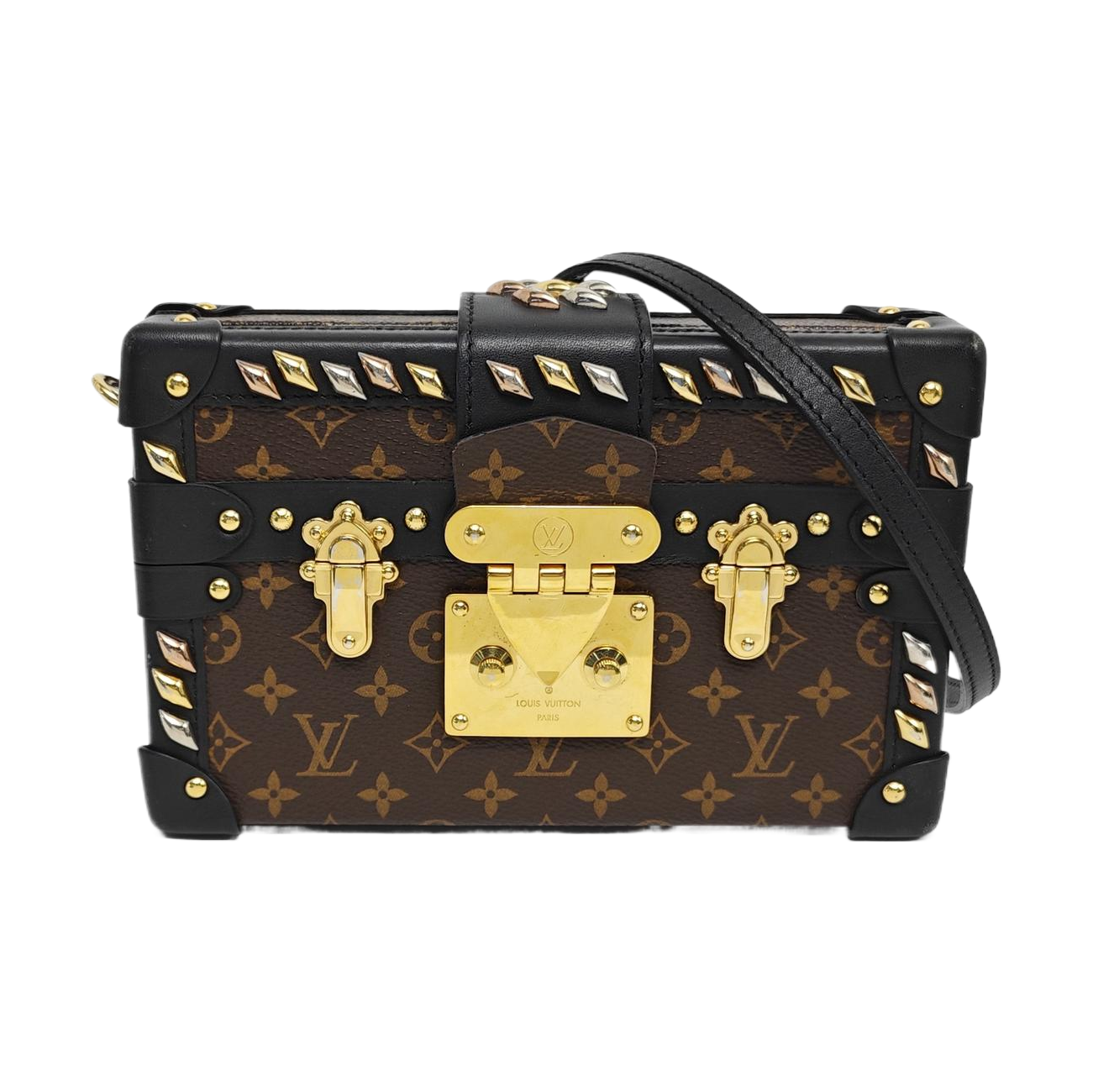 PETITE MALLE Monogram Coated Canvas Brown
