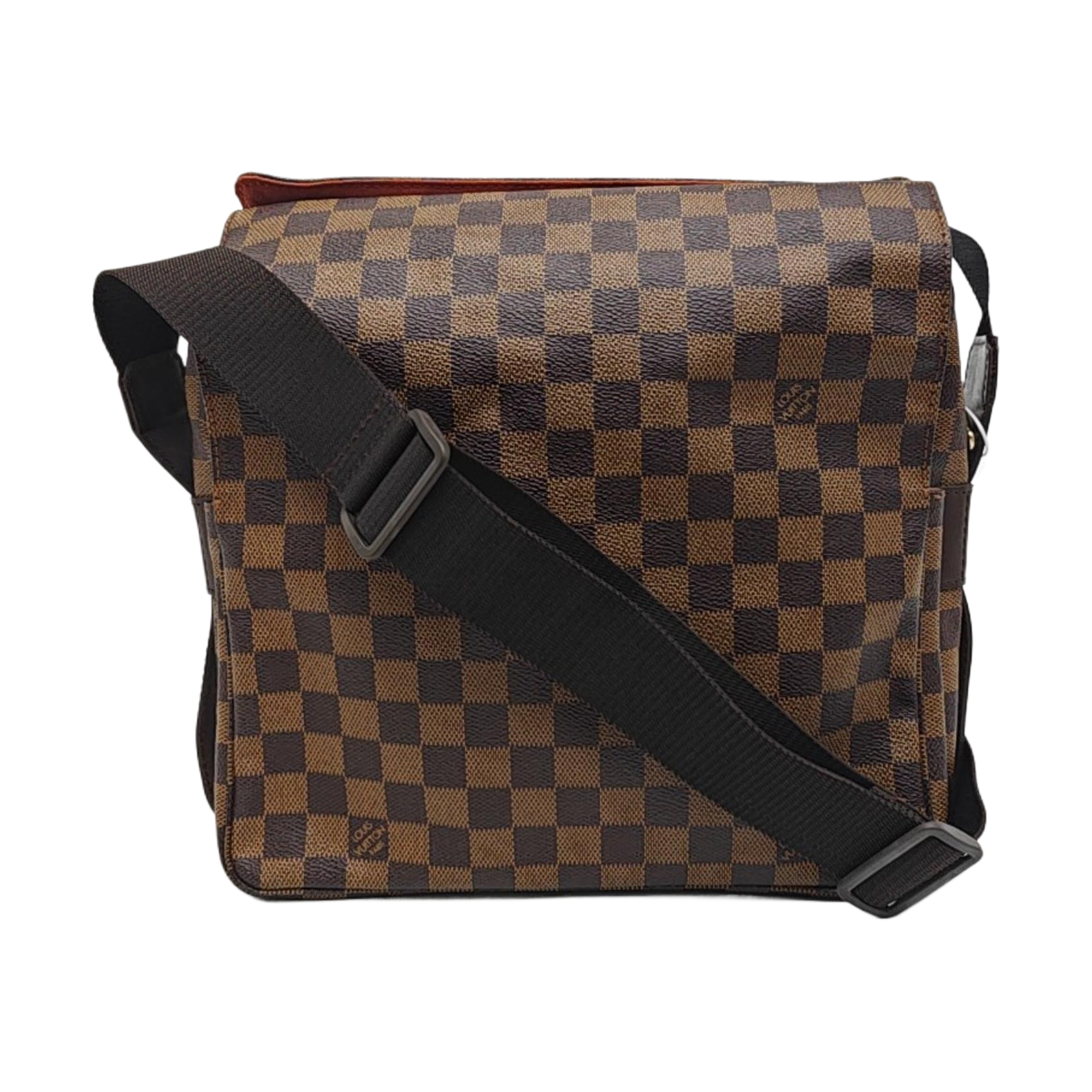 NAVIGLIO Damier Ebene Coated Canvas Brown