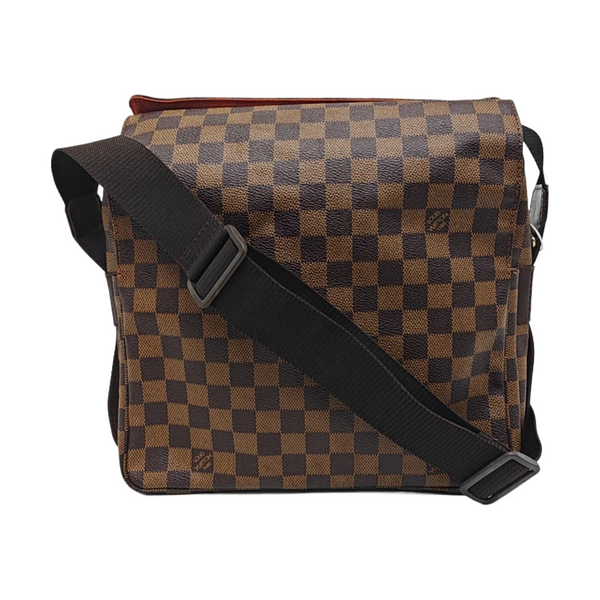 NAVIGLIO Damier Ebene Coated Canvas Brown